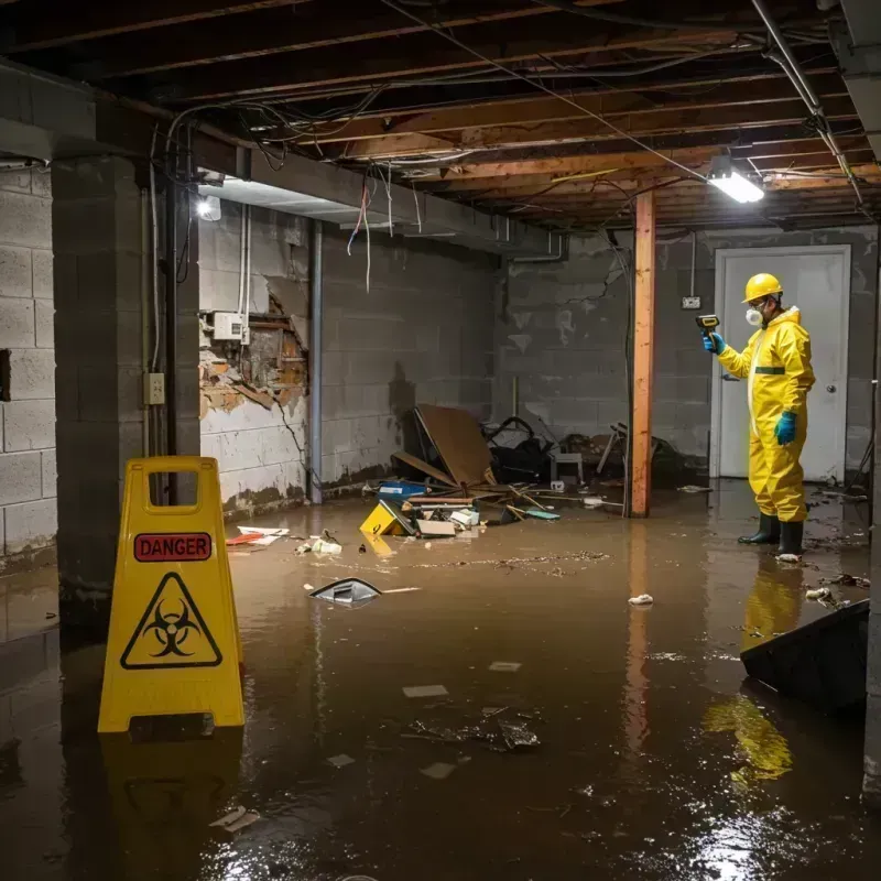 Flooded Basement Electrical Hazard in Tamaqua, PA Property